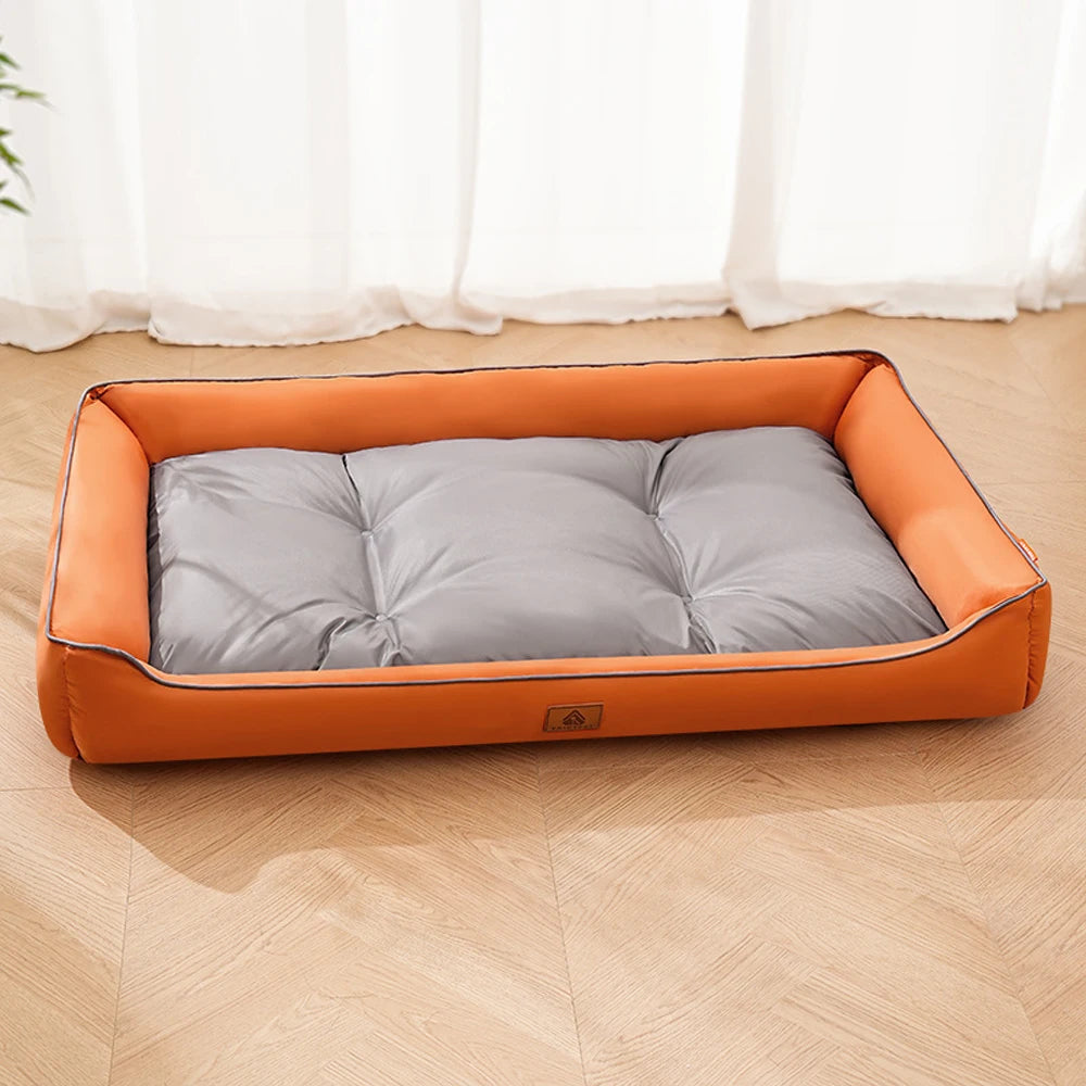 Cozy Corduroy Bolster Pet Bed for Dogs & Cats