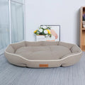 Cozy Corduroy Bolster Pet Bed for Dogs & Cats