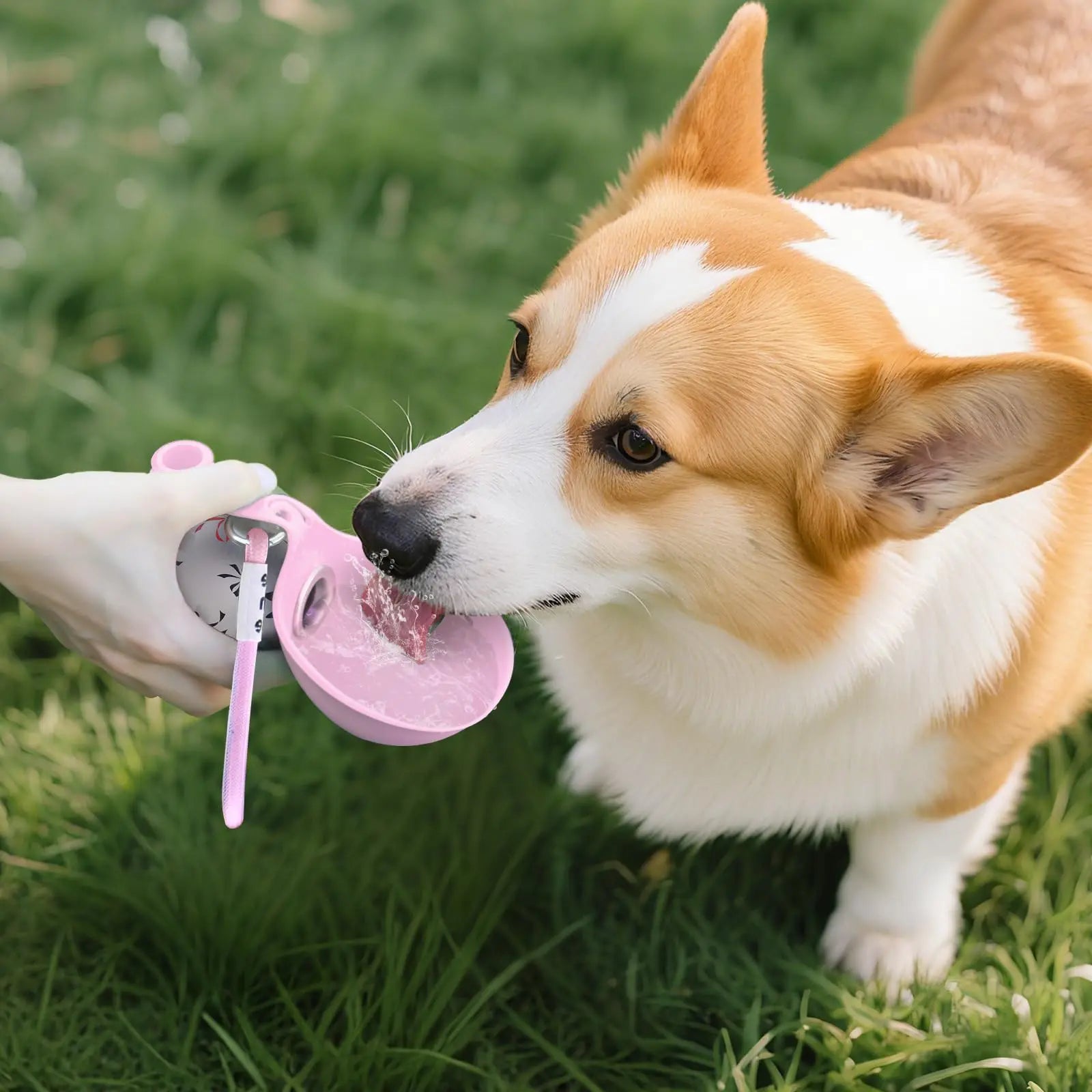 2-in-1 Dog Water Bottle & Food Container