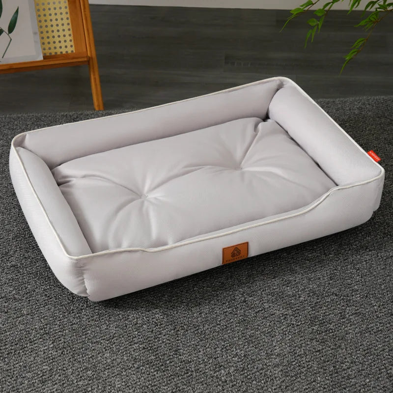 Cozy Corduroy Bolster Pet Bed for Dogs & Cats