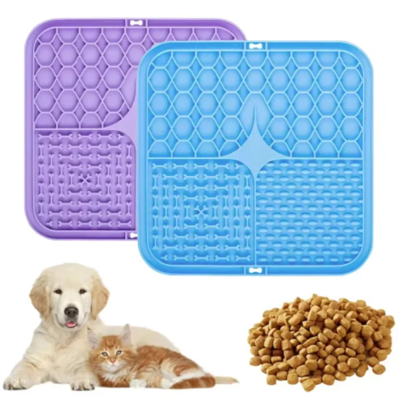 Pet Lick Mat – Silicone Slow Feeder & Bathing Distraction Mat