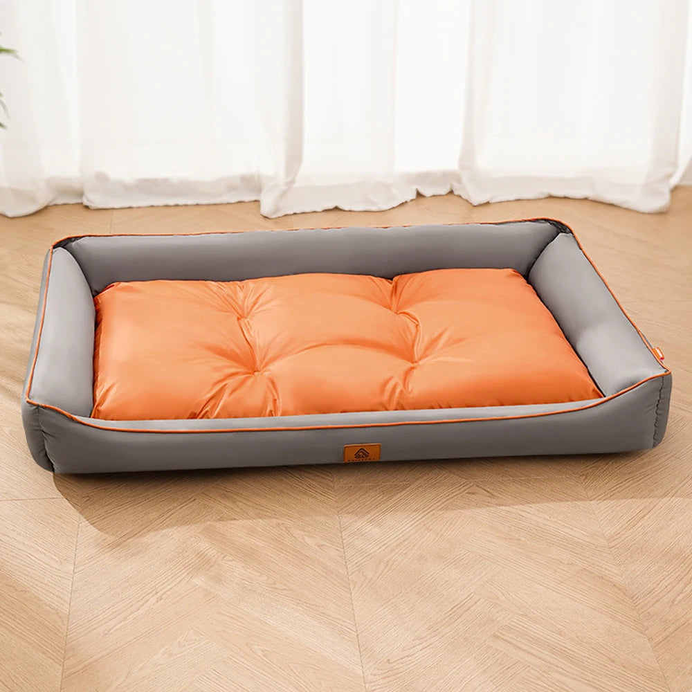 Cozy Corduroy Bolster Pet Bed for Dogs & Cats