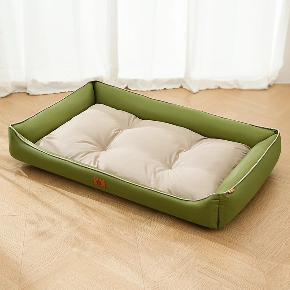 Cozy Corduroy Bolster Pet Bed for Dogs & Cats