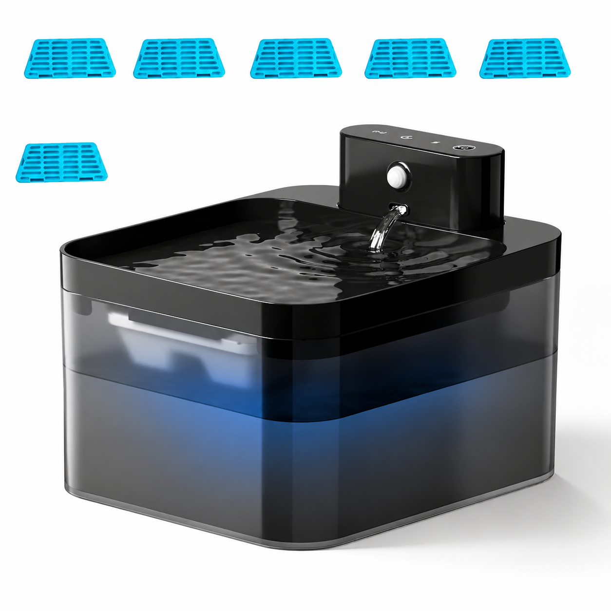 2.2L Smart Pet Water Fountain – Wireless Rechargeable Cat & Dog Water Dispenser